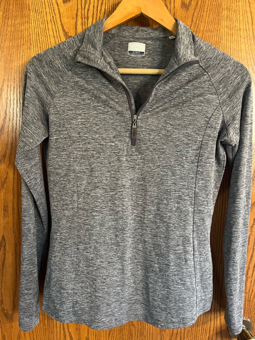 Callaway Women's Gray Heather Quarter-Zip Golf Pullover